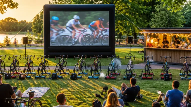 Velokino Kreuzlingen: Mit Muskelkraft und Leinwand ins Dreispitzpark-Kino