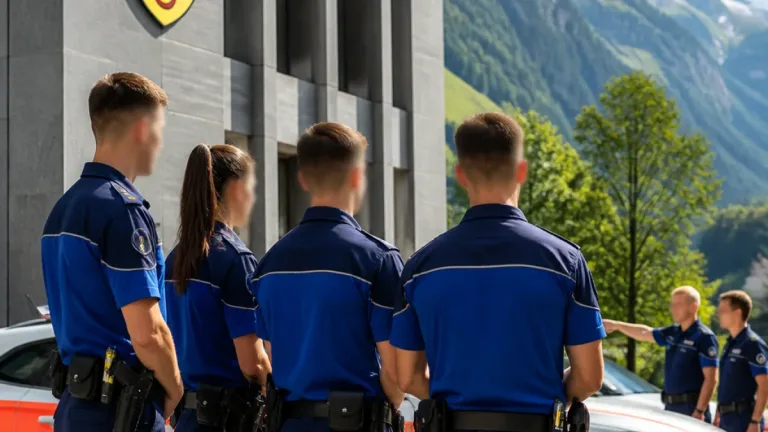 Vier neue Aspiranten treten das praxisorientierte Ausbildungsjahr bei der Kantonspolizei Uri an