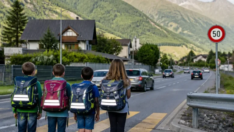 Vier von zehn Eltern beurteilen Schulweg als gefährlich – VCS verlangt sichere Fusswege und tiefere Tempo‑Limiten