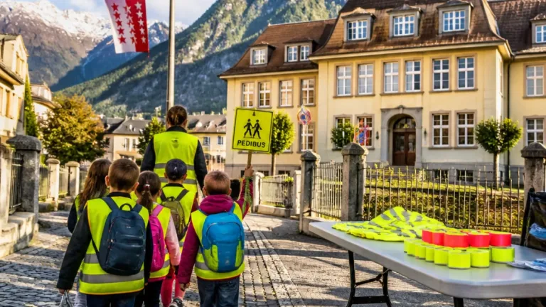 Visp lanciert Pedibus: Begleitete Fusswege zur Schule kostenlos unterstützt