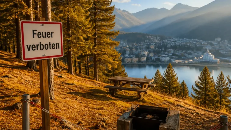 Waldbrandgefahr in St. Moritz auf «gross» erhöht – umfassendes Feuerverbot gilt sofort