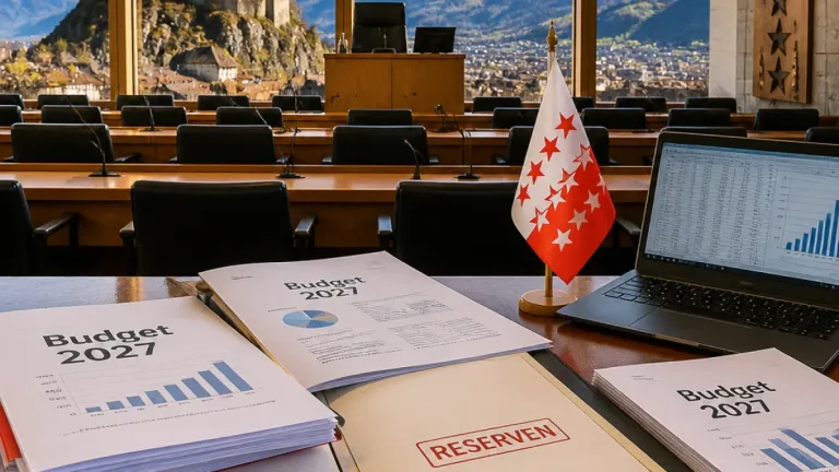 Walliser Staatsrat plant knapp ausgeglichenes Budget 2027 und greift in Reserven