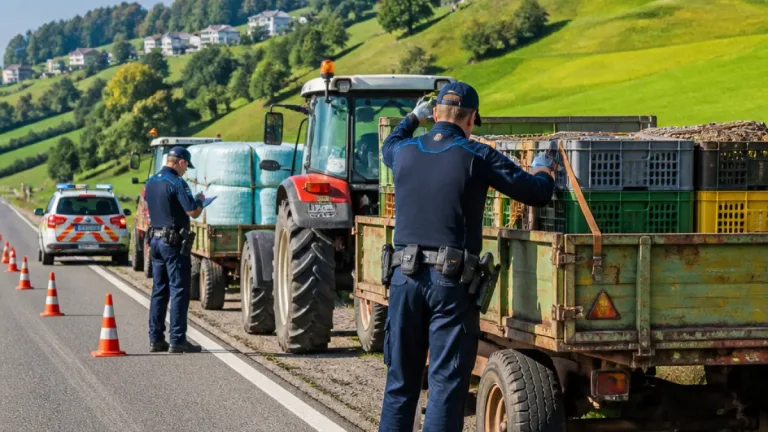 Zuger Polizei zeigt fünf Traktorlenkende an – Mängel bei Sicht und Ladungssicherung festgestellt