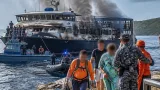 Armada evacuó a 11 tripulantes tras incendio que consumió la motonave 'Vagabond' al norte de Providencia