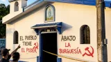 Vandalizan con grafitis la iglesia Techo Azul en Cúcuta; investigan motivaciones políticas