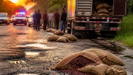 Aguachica: robo de camión con café y deterioro vial reavivan la alarma por inseguridad