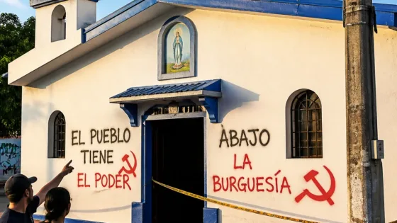 Vandalizan con grafitis la iglesia Techo Azul en Cúcuta; investigan motivaciones políticas