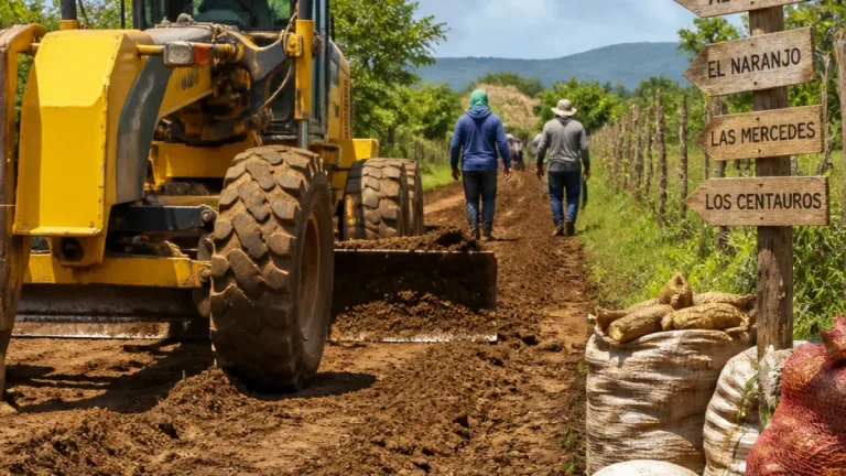Avanzan obras en 19,95 km de vías rurales de Todos los Santos para mejorar transporte de cosechas
