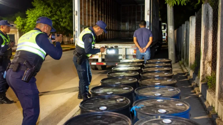 Capturan a un hombre en San Miguel con 1.650 galones de acetona valorada en $200 millones