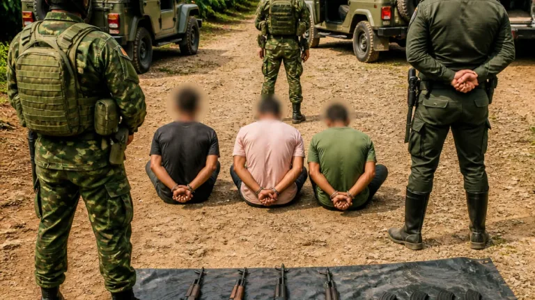 Capturan en Sevilla (Valle) a tres presuntos miembros del Frente 57 Yaír Bermúdez