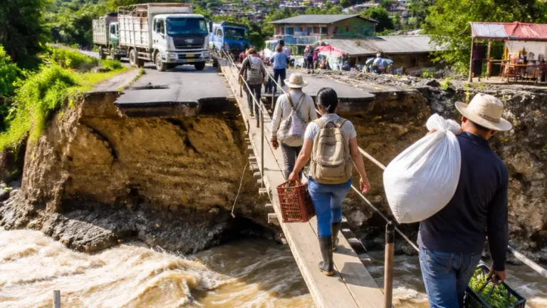 Colapso vial en Aricagua (Montes) deja incomunicadas a más de 3.500 familias y paraliza la economía local