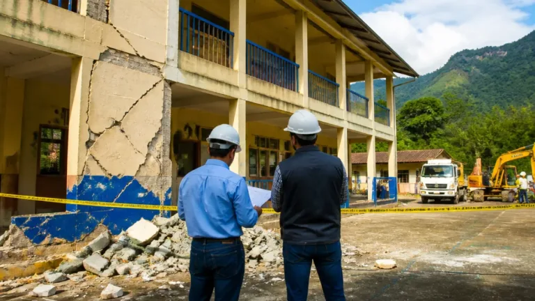 Comisión del Ministerio y el FFIE inspecciona colegios del Quindío para definir recursos de reparación
