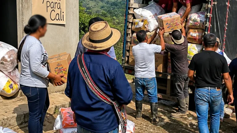 Comunidades indígenas de Caldono reúnen más de una tonelada de ayuda para familias afectadas en Cali