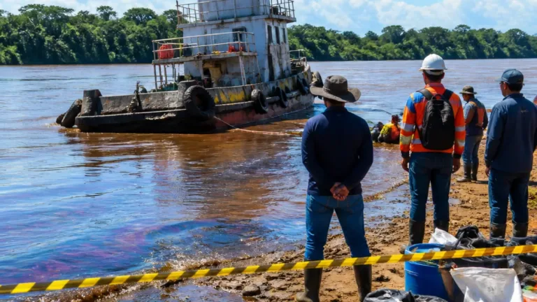 Contaminación en el río San Miguel tras derrame de diésel alarma a comunidades ribereñas del Putumayo