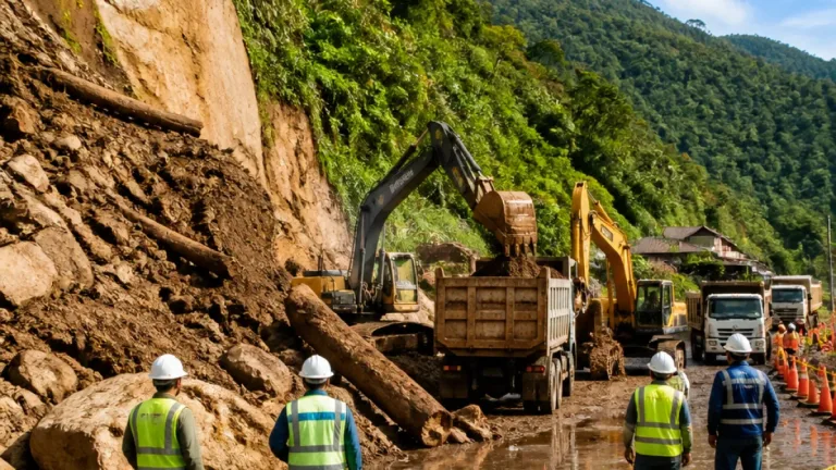 Derrumbe en Verdeyaco obliga cierre total de la vía entre Mocoa y Pitalito