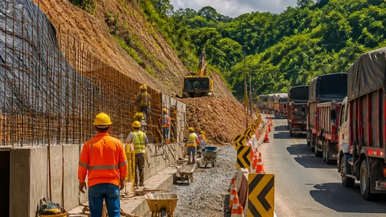 Desprendimiento en la vía Cuenca obliga restricciones en el tramo hacia Girón