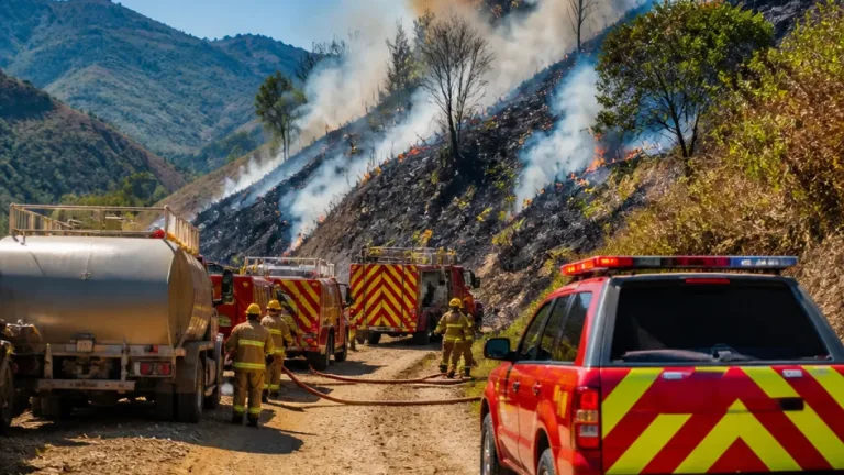 Dos incendios forestales de gran magnitud afectan veredas en La Vega; despliegan bomberos y equipo de la Gobernación