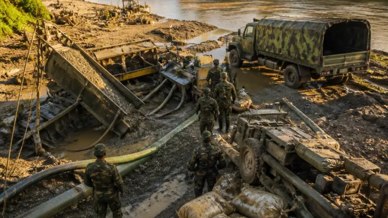 Ejército inutiliza tres complejos de minería ilegal en el Pacífico nariñense