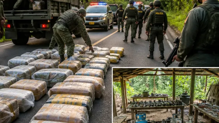 Ejército y Policía incautan más de 4 toneladas de marihuana y desmantelan taller de explosivos en Caquetá