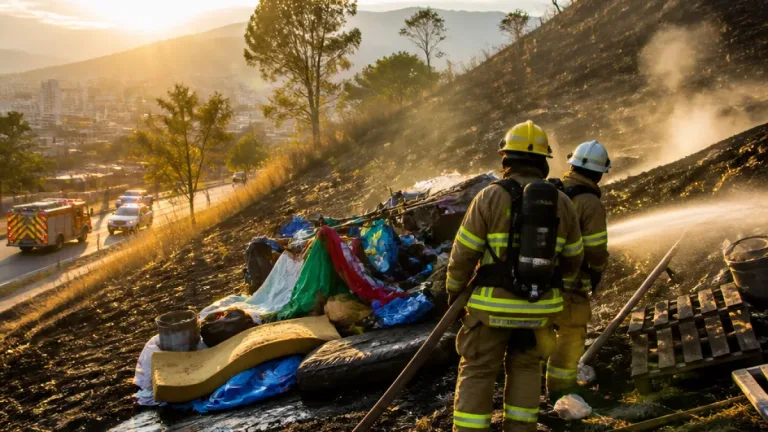 En Bello controlan cuatro incendios forestales, autoridades atribuyen las quemas a habitantes de calle