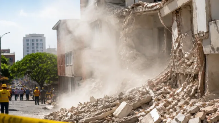 En el centro de Pereira se desploma vivienda tres pisos ocho días después del sismo