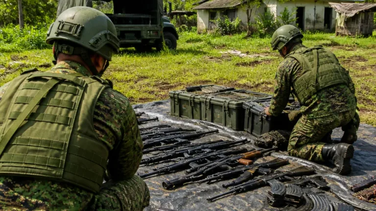 En Tumaco, dos jóvenes se entregan y dejan seis armas y más de 1.400 cartuchos