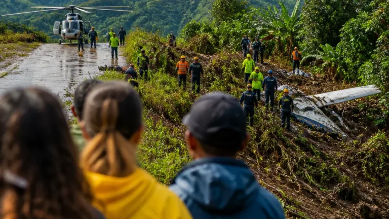 Familias de las cinco víctimas del siniestro aéreo esperan la extracción de los cuerpos por clima