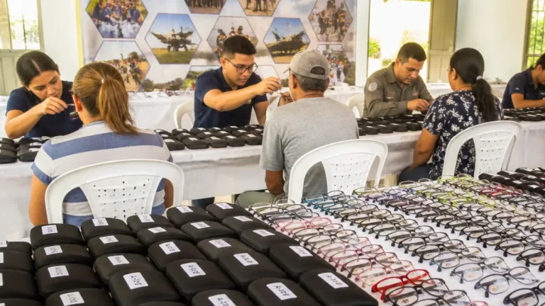 Grupo Aéreo de Casanare entregó 200 lentes formulados a habitantes de Yopal