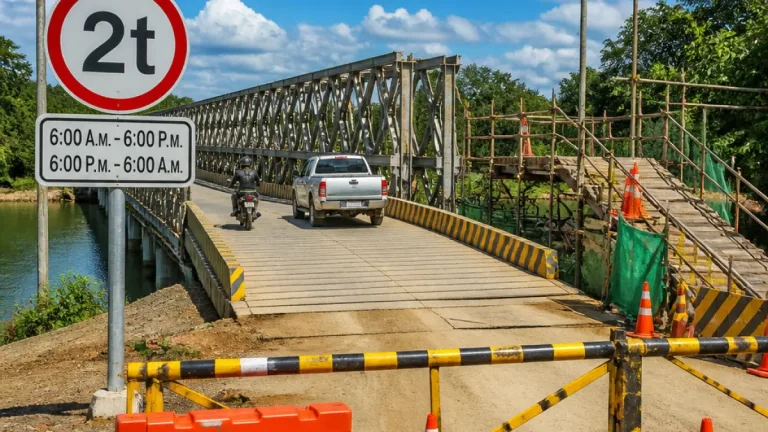 Habilitan paso restringido por puente provisional entre San Juan de Urabá y Arboletes tras cierre