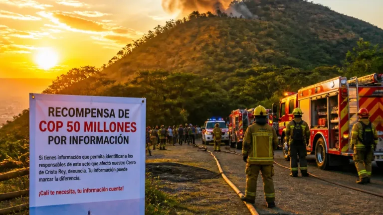 Incendio en Cristo Rey movilizó a bomberos y la Alcaldía ofrece recompensa en Cali