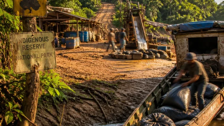 Investigación vincula extracción ilegal de casiterita en la Amazonía con cadenas globales y supuesta trama empresarial