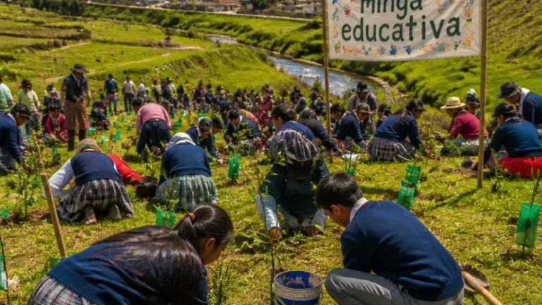 Ipiales: minga educativa siembra más de 1.000 árboles para proteger el territorio