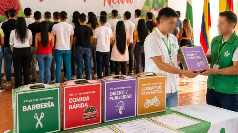 Neiva: 25 jóvenes de comunas vulnerables recibieron unidades productivas tras formación