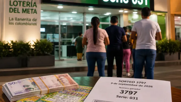 Número 3797 y serie 031: así quedó el sorteo de la Lotería del Meta del 9 de septiembre