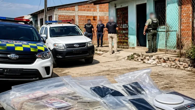 Ocho capturados en Aguazul tras operativo contra presunto centro de expendio, incautan $8.221.000