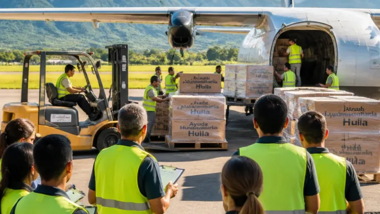 Partió desde Neiva el primer avión con cinco toneladas de ayuda del Huila hacia el Chocó