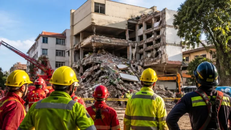 Persisten las labores para localizar a cinco personas atrapadas en el HUV tras el sismo