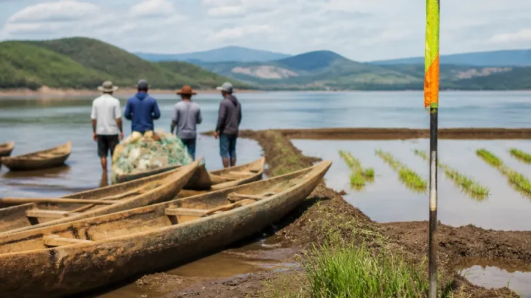 Pescadores de El Quimbo avanzan en ruta para acceder a tierras tras inundación del embalse