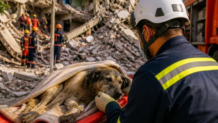 Salomón, el perro rescatado en Cali, será trasladado a Pasto tras la tragedia