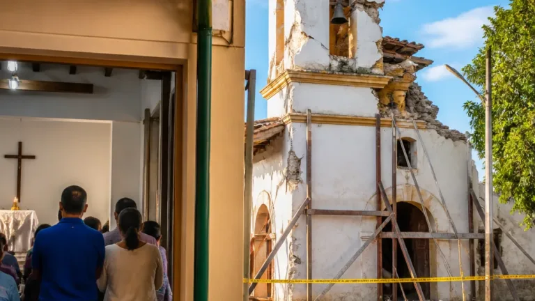Templos de Palestina y Arauca quedan con daños estructurales tras el sismo del 10 de agosto