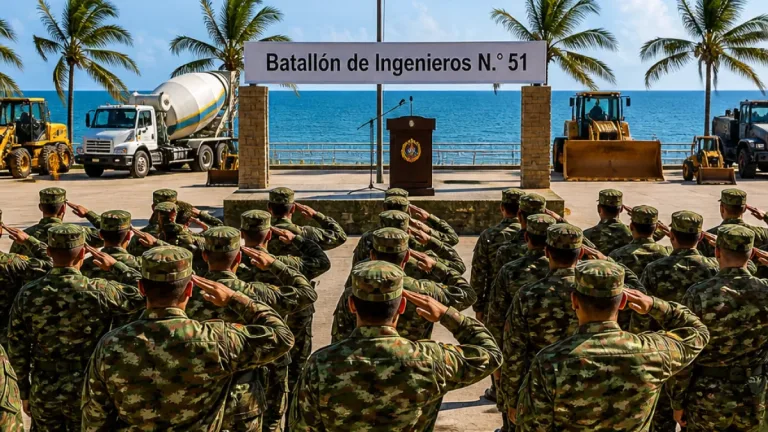 Teniente coronel Francisco J. Ariza asume comando del Batallón de Ingenieros N.° 51 en Riohacha