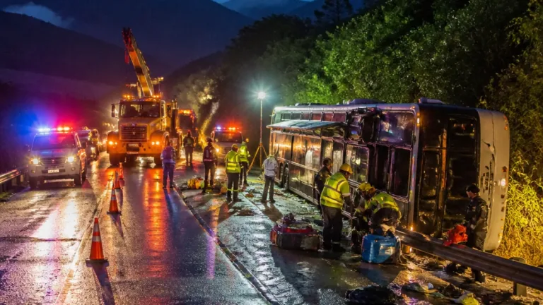 Volcamiento de bus turístico en Tangua deja 4 muertos, entre ellos dos menores, y decenas de heridos
