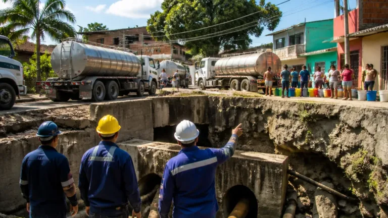 Yumbo enfrenta cortes de agua por daños en estaciones de bombeo tras el sismo y El Niño