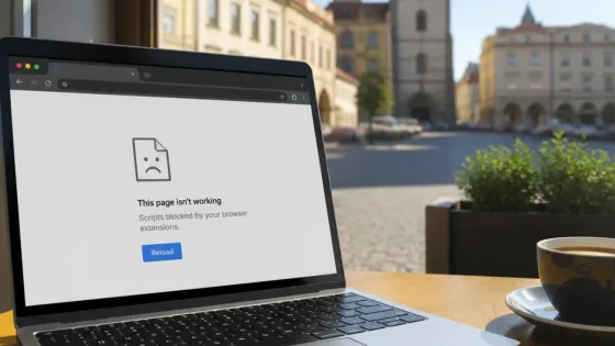 Louny: jak řešit chybu načítání stránek způsobenou blokováním skriptů
