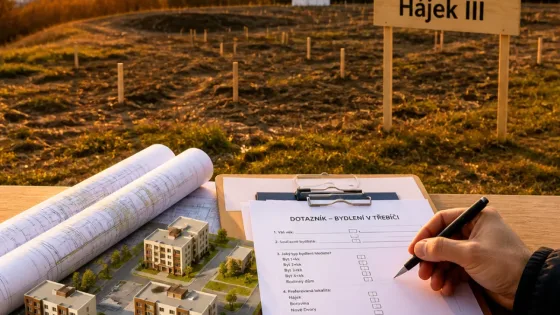 Třebíč spouští průzkum poptávky po stovkách bytů v nové čtvrti Hájek III