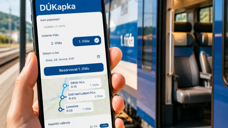 Aplikace DÚKapka v Ústeckém kraji zavádí rezervace míst v první třídě a nové mapové funkce