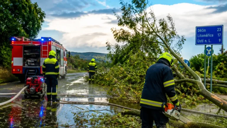 Bouřky v Ústeckém kraji: hasiči řešili kolem 60 událostí, nejvíce v Děčínsku, Ústecku a Teplicku