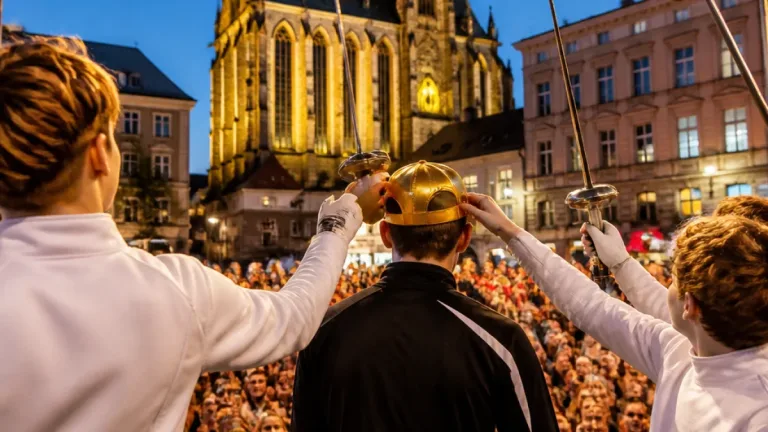 Brno slavilo na Jakubském náměstí světového šampiona Alexandra Choupenitche
