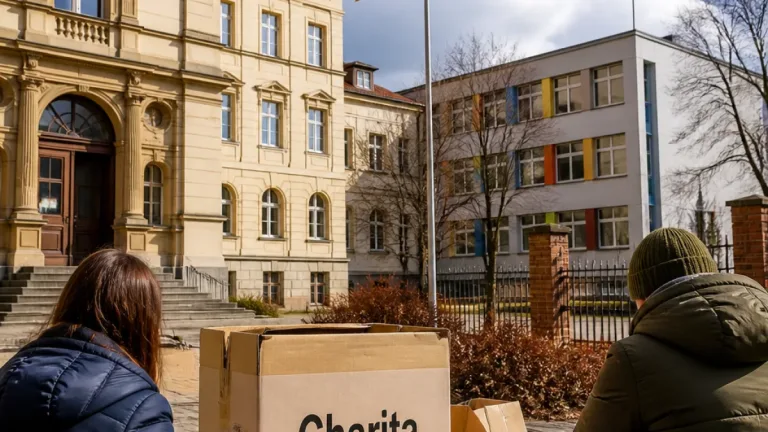 Charita v Pardubickém kraji vyhlásila sbírku pro Ukrajinu, krajem vlají ukrajinské vlajky