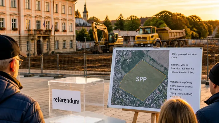 Cheb pokračuje v projektu průmyslového parku i přes neplatné referendum, radnice slibuje miliardové příjmy